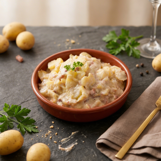 Cremiger Kartoffelsalat mit Speck